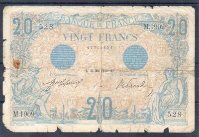 20FM1909 - Philatelie - billet de banque de France