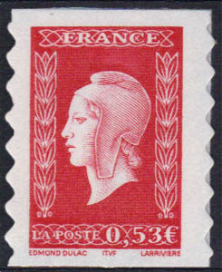 3841/66 - Philatélie 50 - timbre de France neuf sans charnière - timbre de collection Yvert et Tellier - Marianne Dulac.