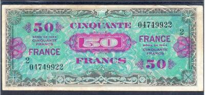 50 Francs Drapeau - Philatelie - billet de banque de France