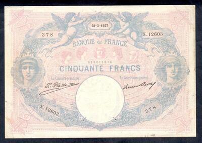 50FX12603 - Philatelie - billet de banque de France