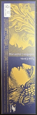 BC1532- Philatélie 50 - Carnet de timbre de France composition variable-Marianne l'engagée-Type Cérès