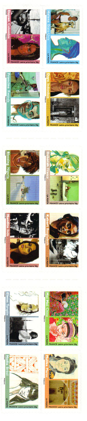 BC274 - Philatélie 50 - timbres de France adhésifs - timbres de collection Yvert et Tellier - Art, Femmes du Monde - 2009