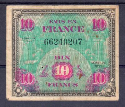 10 Francs Drapeau - Philatelie - billet de banque de France