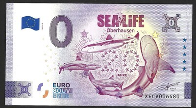 Billet Sea Life - Philatélie - billet Euro Souvenirs - Aquarium - Allemagne