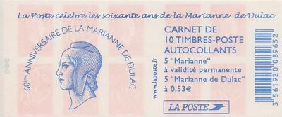 C1513 - Philatélie - Carnet de timbres à composition variable N° 1513 du catalogue Yvert et Tellier - Carnet de timbres de france de collection