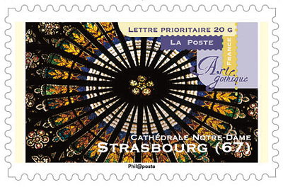 Cathédrale de Strasbourg - Philatélie 50 - timbre de France adhésif - timbre de collection