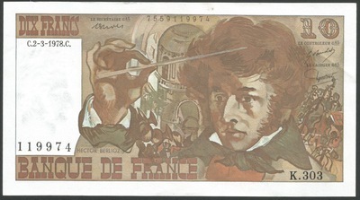 63/23/N°119974 - Philatelie - 10 francs Berlioz - Billet de banque de France