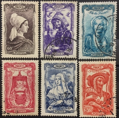 RF593/598O - Philatélie - Timbre de France n° Yvert et Tellier 593/598 oblitéré - Timbres de collection