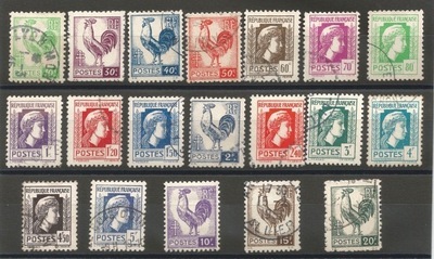 RF630/648O - Philatélie - Timbre de France n° Yvert et Tellier 630 à 648 oblitéré - Timbres de collection