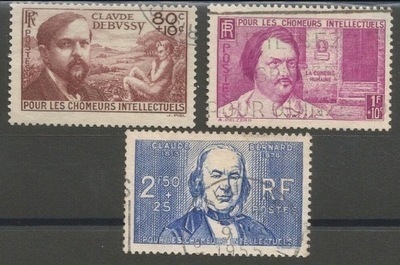 RF462/64O - Philatélie - Timbre de France n° Yvert et Tellier 462 à 464 oblitéré - Timbres de collection