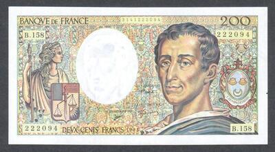 F70-2-1 - Philatelie -billet de banque de France 200 Francs