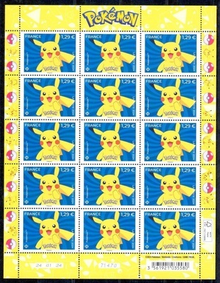 Feuillet Pokémon - Philatélie - feuillet de timbres Pokémon