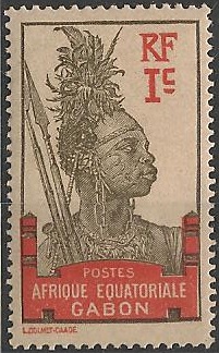 GAB49 - Philatelie - Timbre du Gabon N° Yvert et Tellier 49 - Timbres de colonies françaises - Timbres de collection