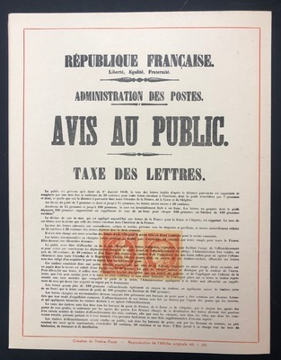 Lot 969-4  - Philatelie - document centenaire du timbre poste