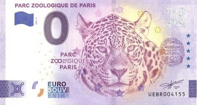 Zoo Paris Panthère - Philatélie 50 - Billet eurosouvenir