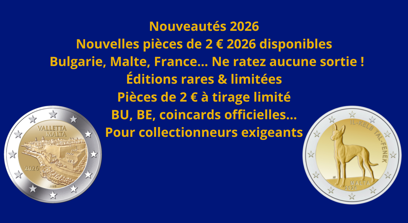 Philatélie 50, pièces de 2€ 2026