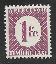 Taxe 6  - Philatélie - timbres de France France Libre - timbre de France de collection