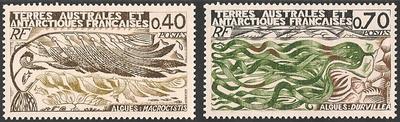 TAAF68-69 - Philatélie - Timbres des terres australes n° YT68-69 - Timbres de collection