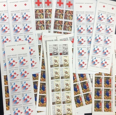 Timbres 22 F - Philatelie - lot de timbres de France pour affranchissement de courriers