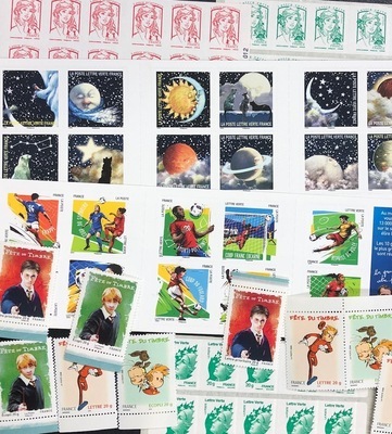 Timbres TVP France - Philatelie - lot de timbres de France pour affranchissement de courriers