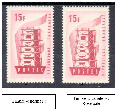 VAR1076d-2 - Philatelie - timbre de France variété