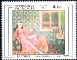 var2245b-Timbre de France Variété-Balthus-La chambre turque-1982