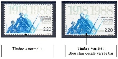 VAR2549b-2 - Philatelie - timbre de France Variété