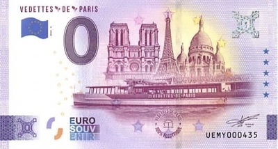 Vedettes Paris - Philatélie 50 - Billet eurosouvenir