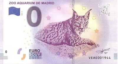 Zoo Aquarium Madrid Lynx - Philatélie 50 - Billet eurosouvenir